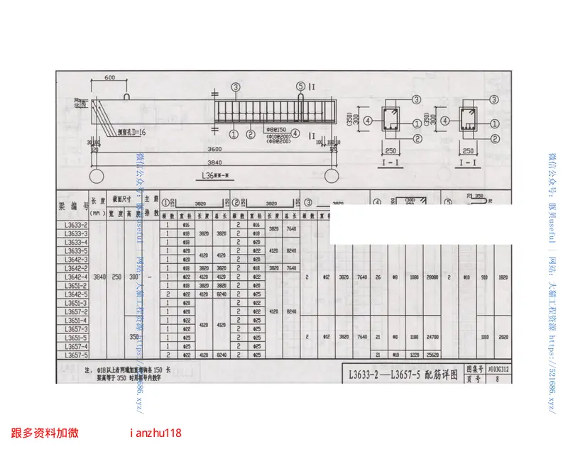 川03G312钢筋混凝土单梁图集 预览图