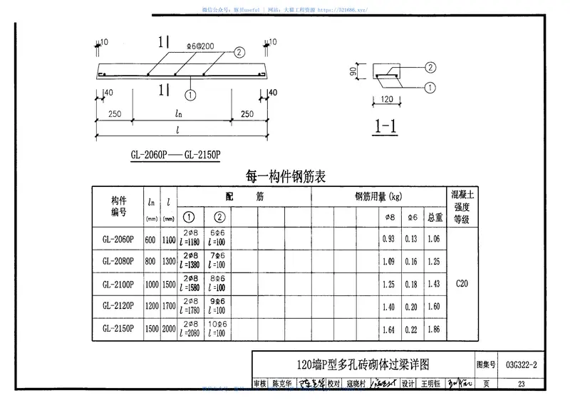 03G322-2钢筋混凝土过梁 预览图