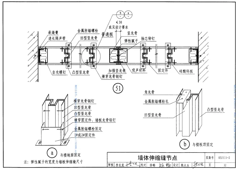 03J111-2预制轻钢龙骨内隔墙 预览图