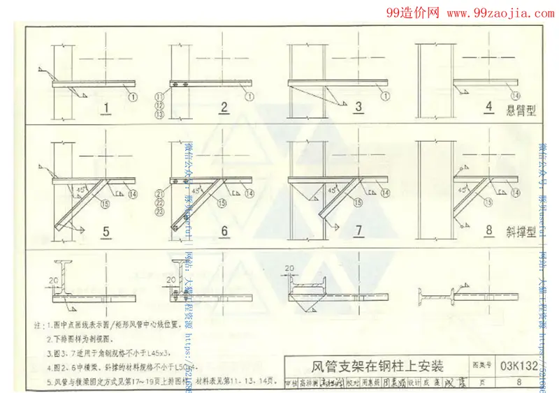 03K132风管支吊架图集 预览图