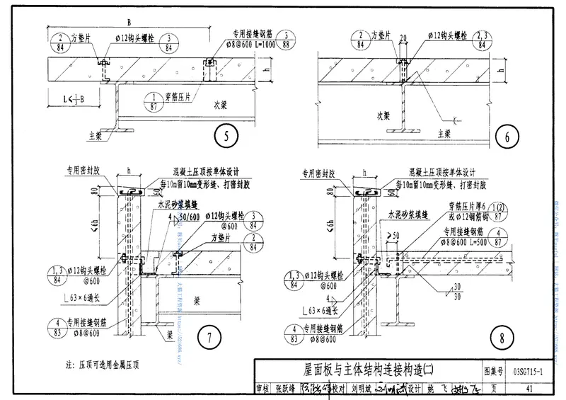 03SG715-1蒸压轻质加气混凝土板(NALC)构造详图 预览图