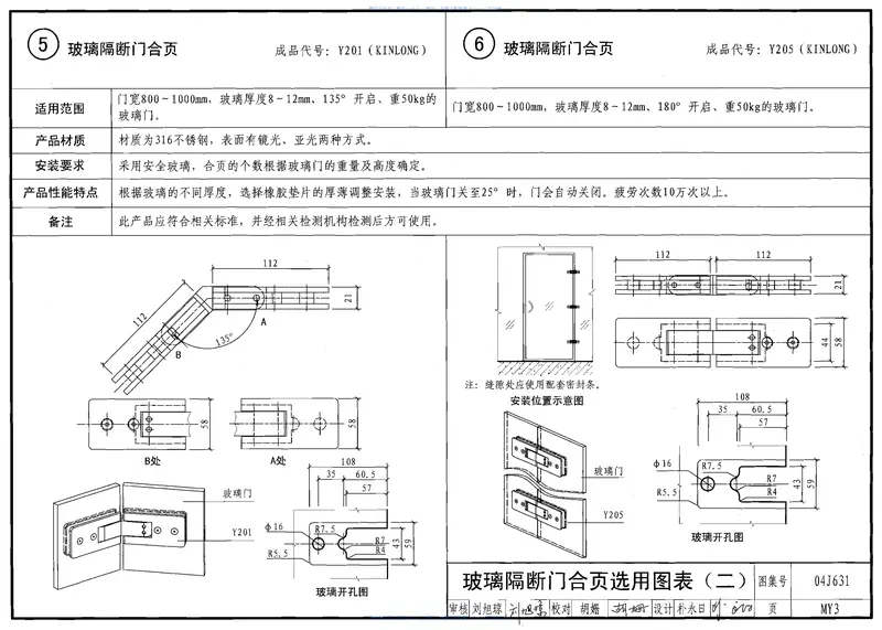 04J631门、窗、幕墙窗用五金附件 预览图