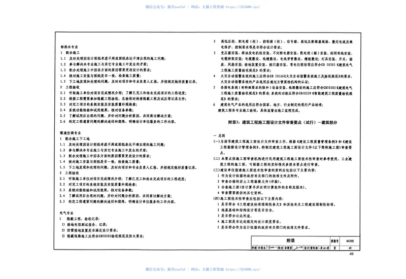 民用建筑施工图设计深度图样04J801(PDF53页) 预览图