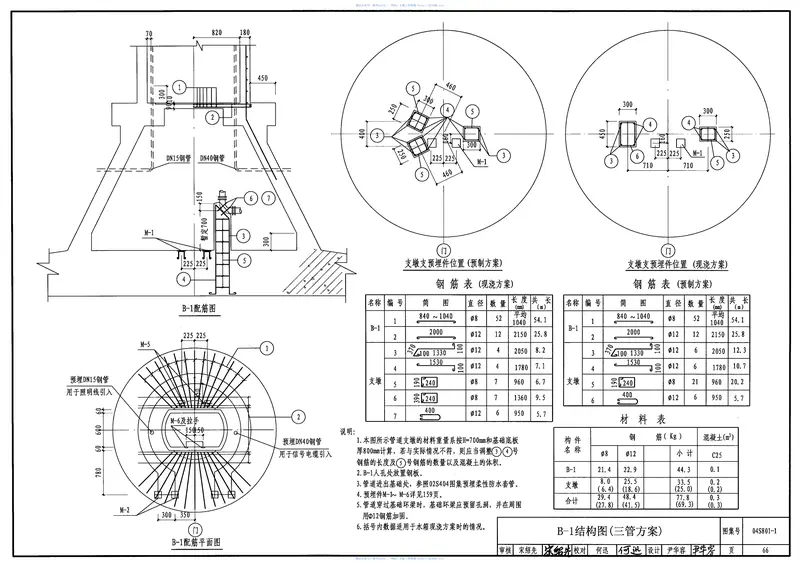 04S801-1钢筋混凝土倒锥壳保温水塔(50m3、100m3) 预览图