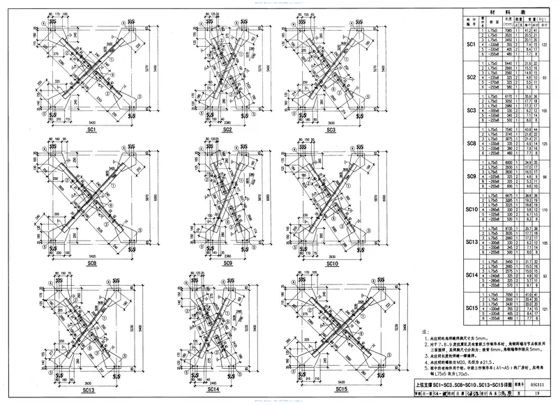 05G511梯形钢屋架 预览图