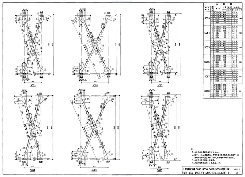 05G515轻型屋面梯形钢屋架 预览图