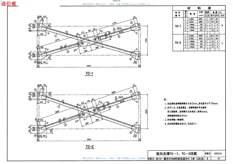 05G516(轻型屋面钢天窗架) 预览图