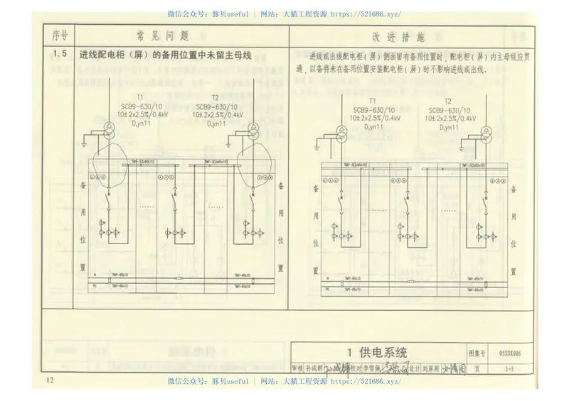 05SDX006民用建筑工程设计常见问题分析及图示(电气专业) 预览图