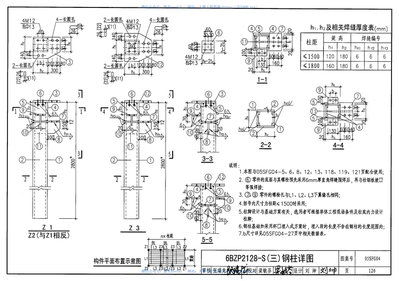 05SFG04防空地下室室外出入口部钢结构装配式防倒塌棚架结构设计 预览图