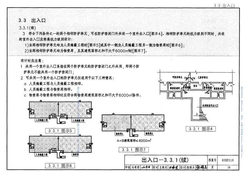 05SFJ10《人民防空地下室设计规范》图示建筑专业 预览图