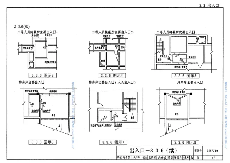 05SFJ10《人民防空地下室设计规范》图示建筑专业 预览图
