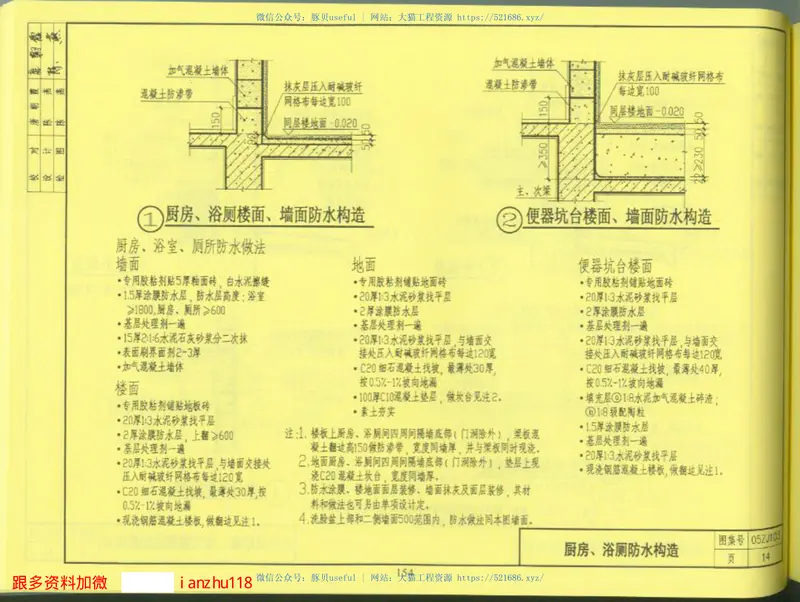 05zj103(蒸压加气混凝土砌块墙体构造) 预览图