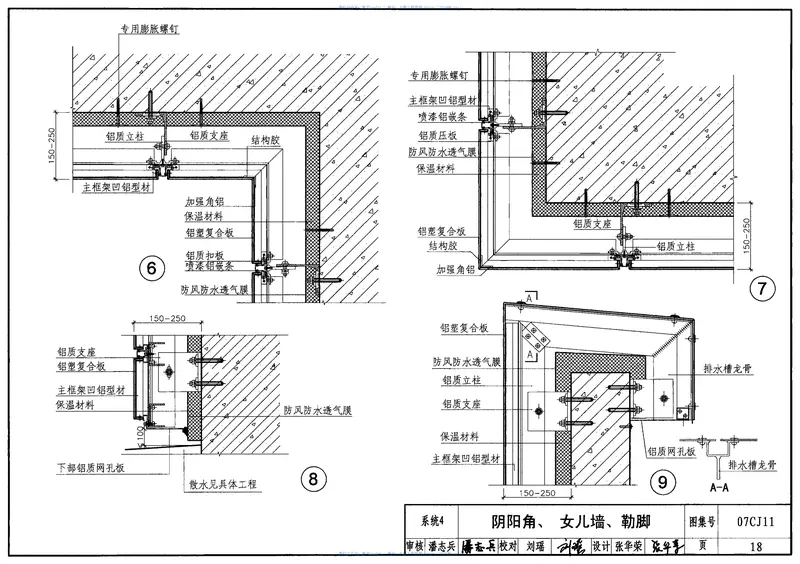 07CJ11铝塑复合板幕墙建筑构造-“加铝”开放式幕墙系统 预览图