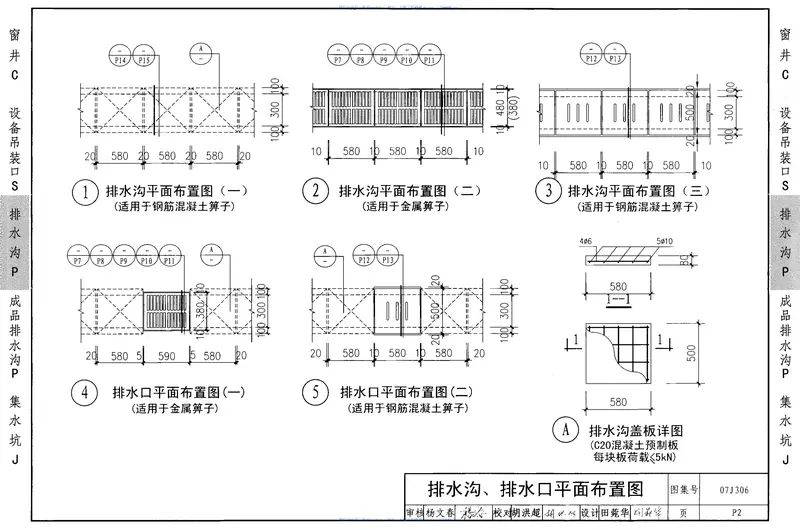 07J306窗井、设备吊装口、排水沟、集水坑 预览图