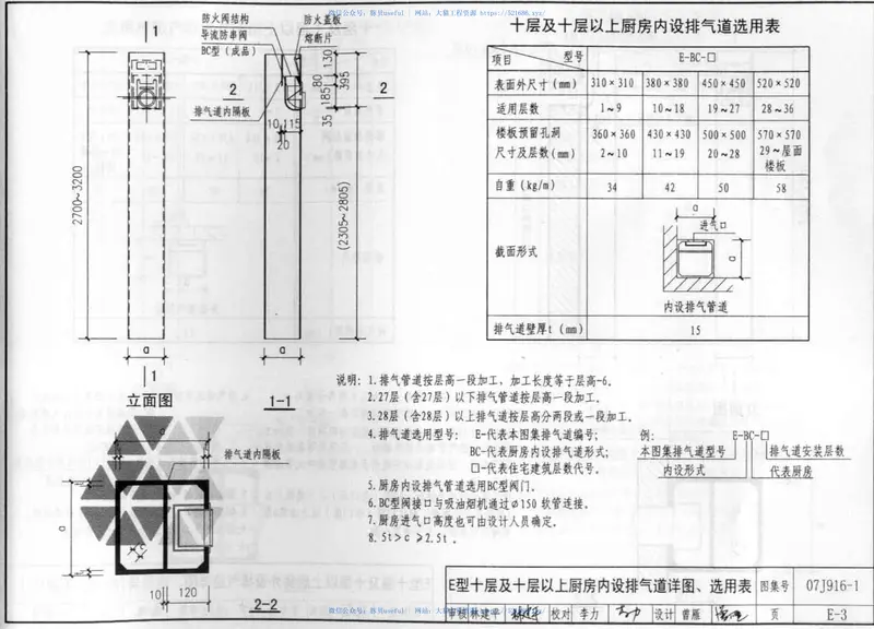 07J916-1住宅排气道(一) 预览图