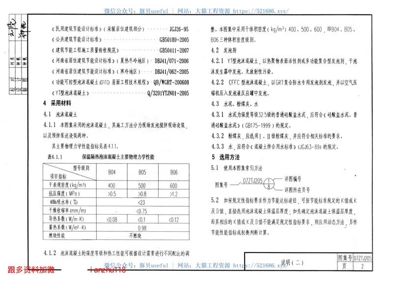 07ZTJ205泡沫混凝土屋面保温隔热建筑构造(中南标) 预览图