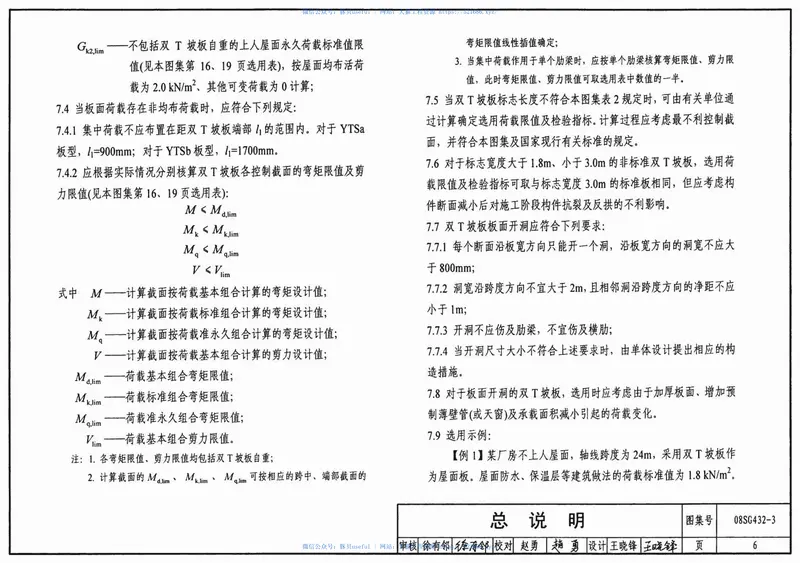 08SG432-3预应力混凝土双T板(坡板宽度3.0m) 预览图