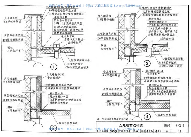 09CJ18钢框轻型屋面板 预览图