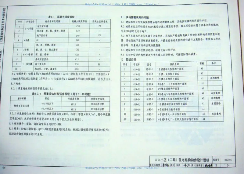 09G104民用建筑工程结构初步设计深度图样 预览图