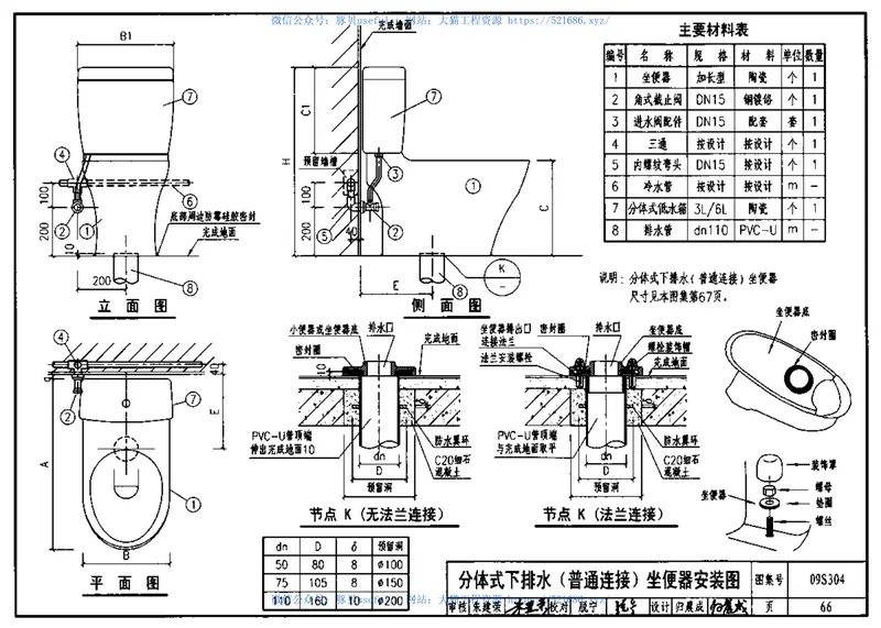 09S304卫生设备安装图集 预览图