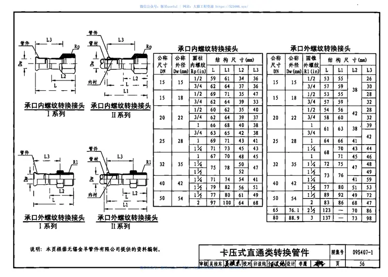 09S407-1建筑给水铜管道安装 预览图