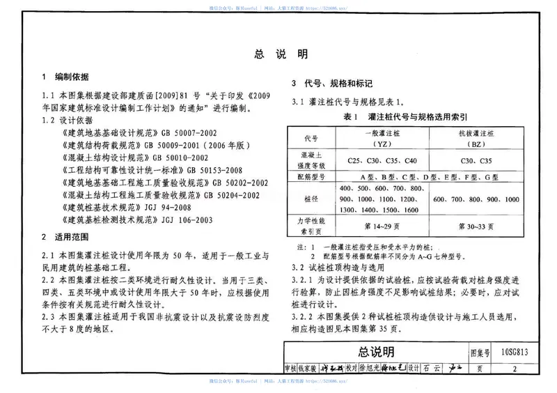 10SG813钢筋混凝土灌注桩 预览图