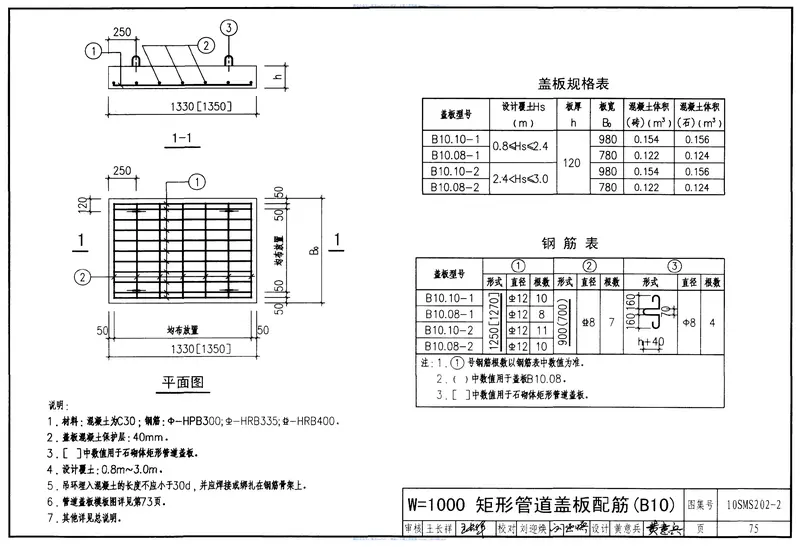 10SMS202-2埋地矩形雨水管道及其附属构筑物(砖、石砌体) 预览图