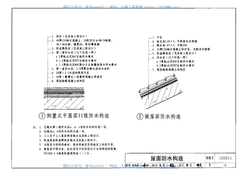11CJ23-1自粘防水材料建筑构造(一) 预览图