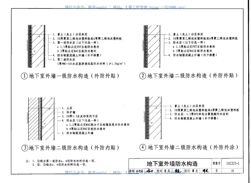 11CJ23-1自粘防水材料建筑构造(一) 预览图