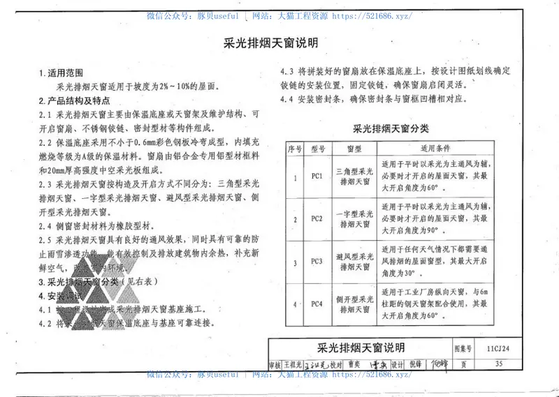 11CJ24高强度中空采光板门窗 预览图