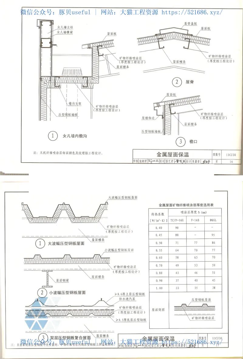 11CJ30矿物纤维喷涂保温、吸声构造 预览图