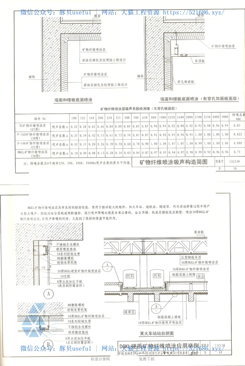11CJ30矿物纤维喷涂保温、吸声构造 预览图