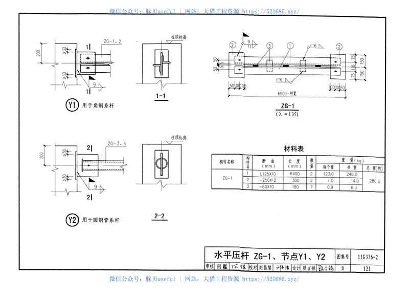 11G336-2柱间支撑(柱距7.5米) 预览图