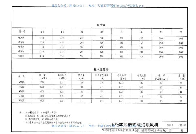 11K406暖(冷)风机选用与安装 预览图