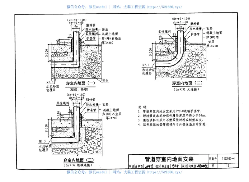 11S405-4建筑给水塑料管道安装通用详图 预览图