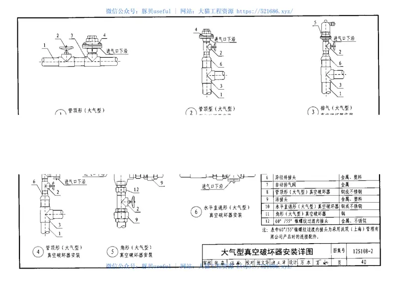 12S108-2真空破坏器选用与安装 预览图