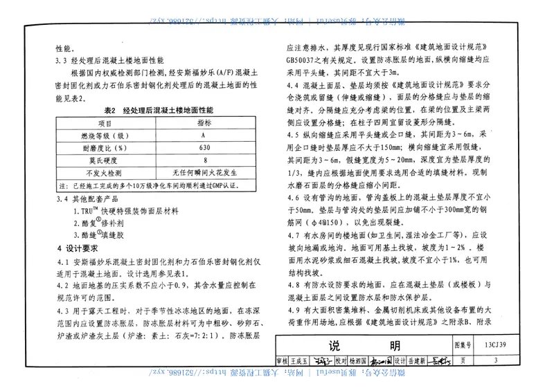 13CJ39混凝土密封固化楼地面 预览图