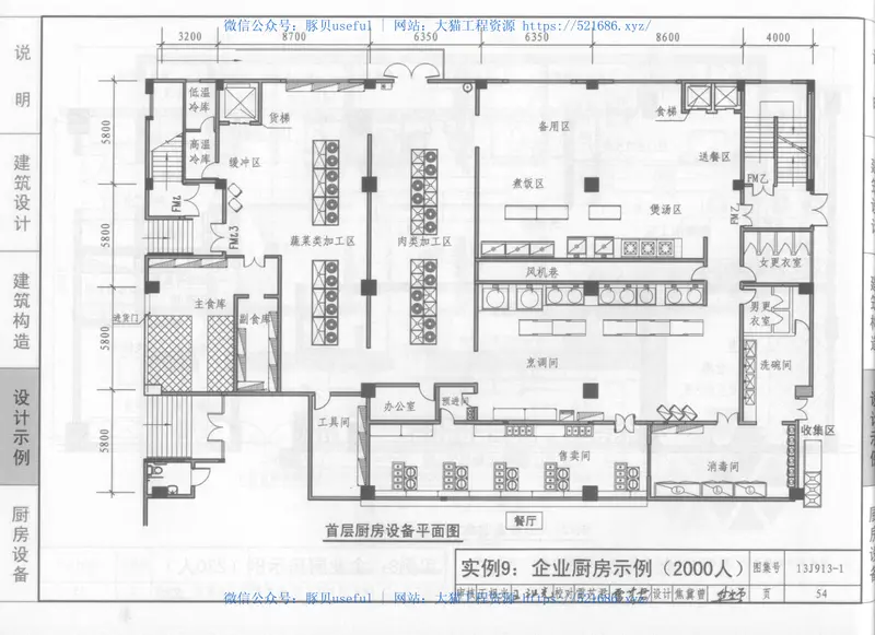 13J913-1公共厨房建筑设计与构造 预览图