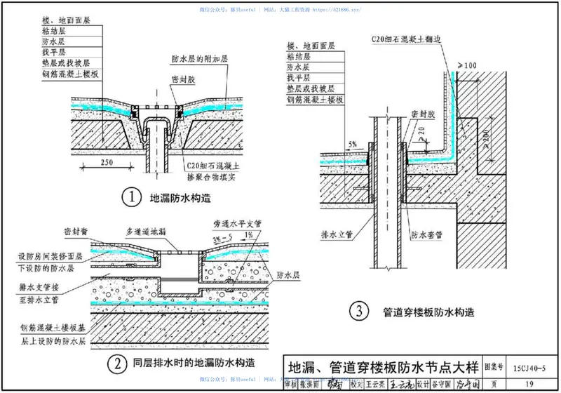 15CJ40-5建筑防水系统构造(五) 预览图
