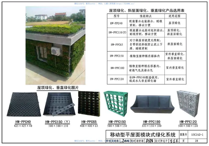 15CJ62-1塑料防护排(蓄)水板建筑构造 预览图