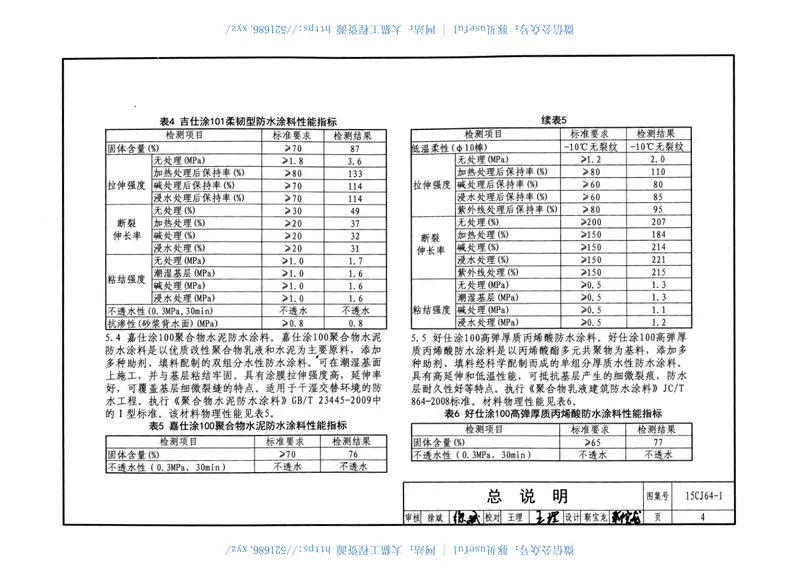 15CJ64-1建筑室内防水构造㈠ 预览图