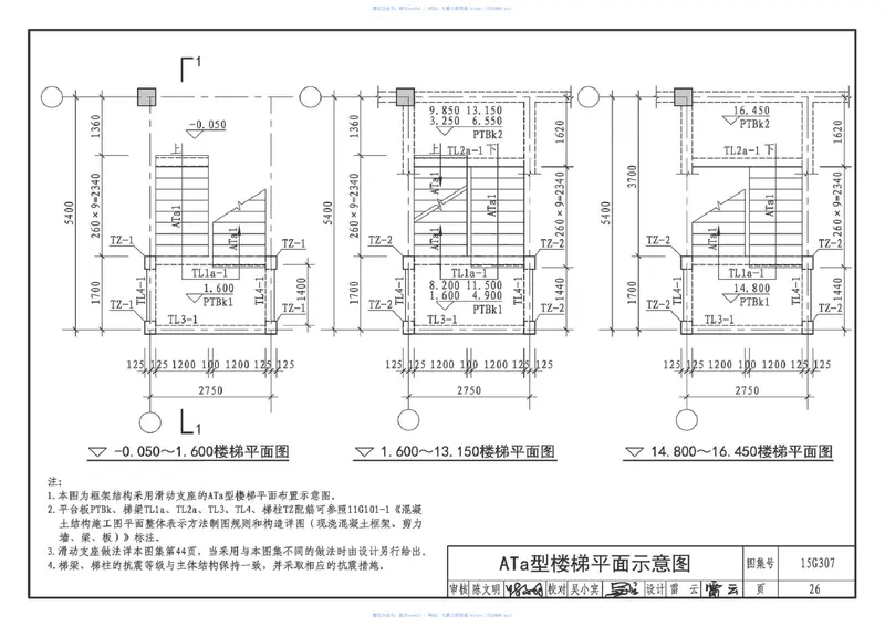 15G307现浇混凝土板式楼梯 预览图