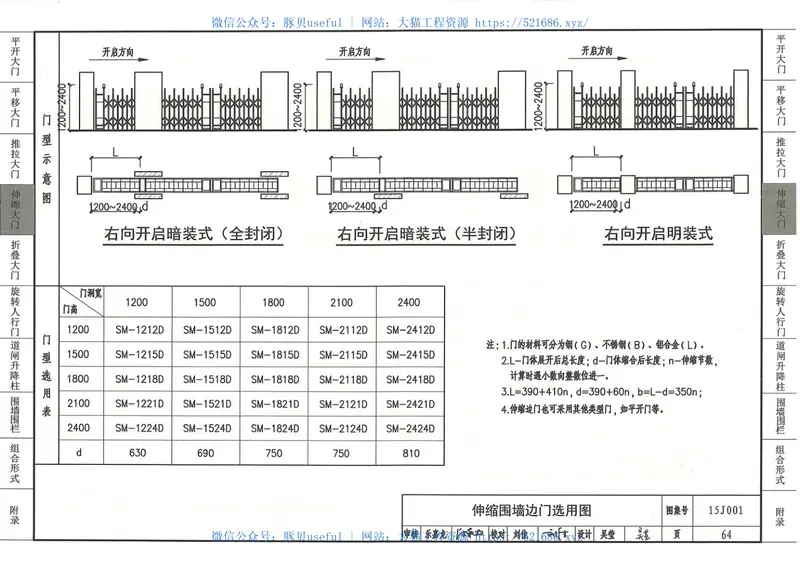 15J001围墙大门 预览图