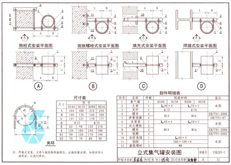 15K205-1集气罐制作及安装与自动排气阀的选用 预览图