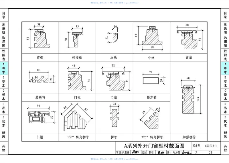 16CJ73-1铝木复合节能门窗-瑞明铝木复合门窗系统 预览图