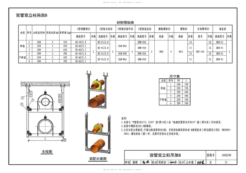 16CK208装配式室内管道支吊架的选用与安装 预览图