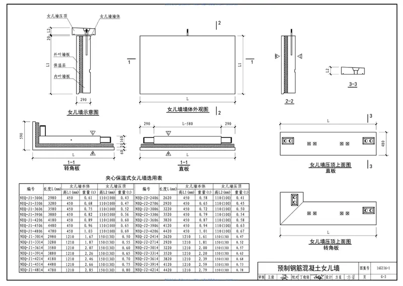 16G116-1装配式混凝土结构预制构件选用目录（一） 预览图