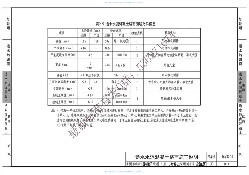 16MR204城市道路透水人行道铺设 预览图