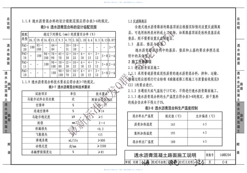 16MR204城市道路透水人行道铺设 预览图