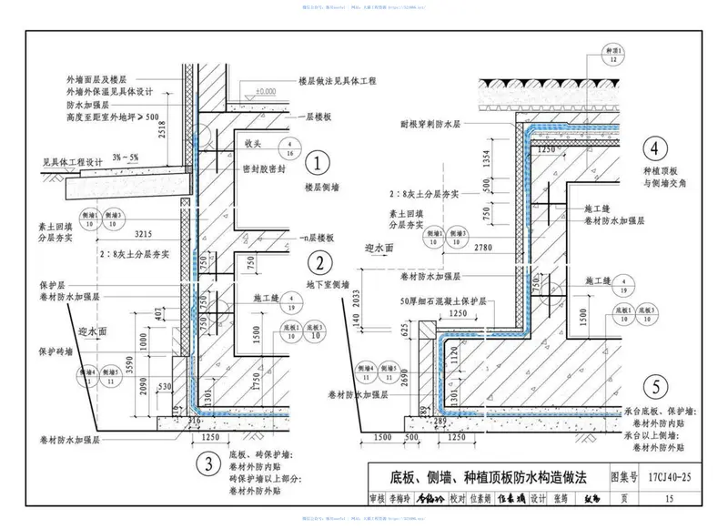 17CJ40-25：建筑防水系统建筑构造（二十五） 预览图